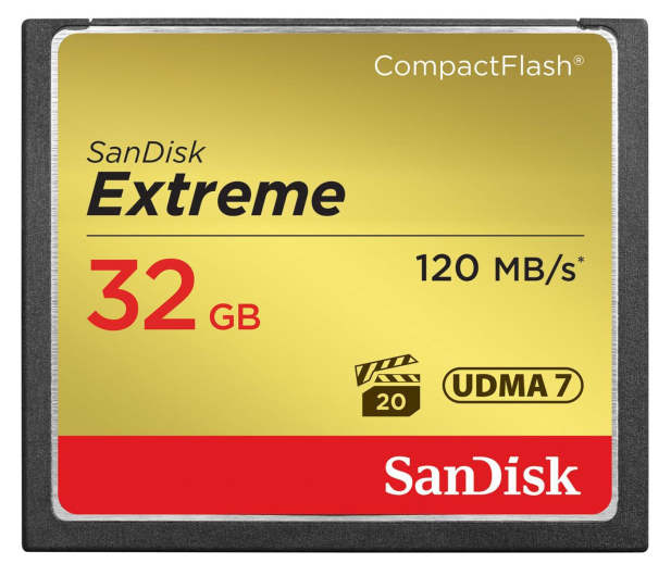 SANDISK Karta pamięci CompactFlash 32GB 120MB/s SDCFXSB-032G-G46 - 226315 - zdjęcie